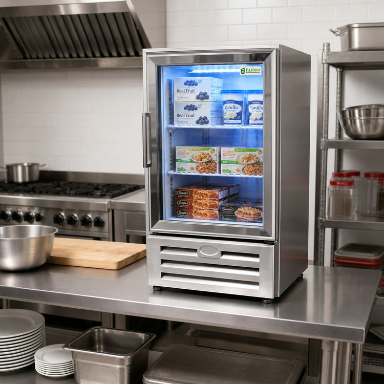 Product image #2 for Countertop Glass Door Freezer Merchandiser, 2 Cu. Ft., Bottom-Mount Self-Contained Refrigeration