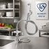 Thumbnail image #2 for T&S Brass B-0300-102A Deck-Mounted Double Pantry Base Faucet with 68-Inch Hose and Hook Nozzle