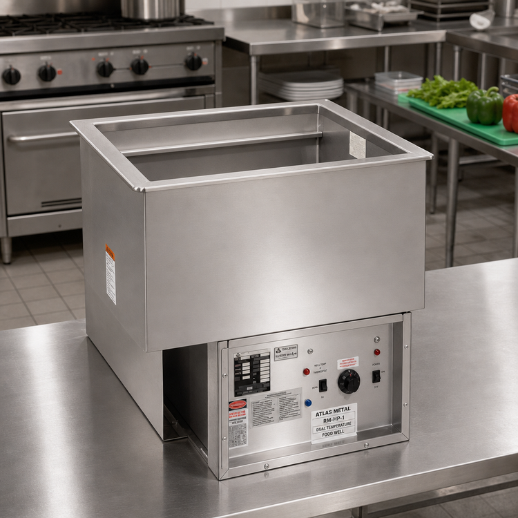 Product image #2 for Atlas Metal RM-HP-1 Dual Temperature 1-Pan Drop-In Food Well