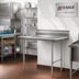 Thumbnail image #2 for Eagle Group 30 x 30 Inch Straight Clean Dishtable, Right-to-Left, 8 Inch Backsplash