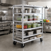 Thumbnail image #2 for Heavy-Duty Aluminum Queen Mary Utility Cart, 5 Shelves, 27 x 60-Inch Shelves