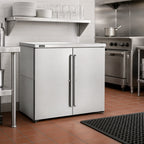 Thumbnail image #3 for Perlick Corporation Top Shelf DBN40 Narrow Door Back Bar Dry Storage Cabinet, 40-Inch, Two-Section, Non-Refrigerated