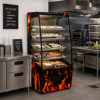Thumbnail image #2 for Federal Industries Vision Series VHSS4878C 4-Tier Curved-End Self-Serve Heated Hot Food Merchandiser, Stainless Steel Interior, Digital Controls