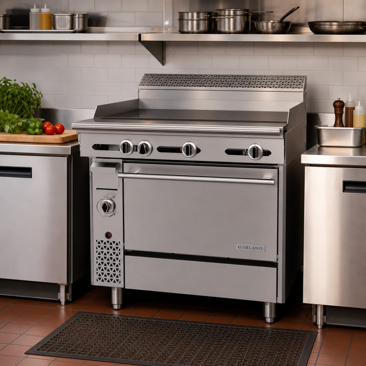 Product image #2 for Garland Cuisine 36-Inch Heavy Duty Gas Griddle Top Range with Standard Oven and 1-Inch Steel Plate