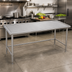 Thumbnail image #2 for 60 Inch x 36 Inch Stainless Steel Marine Edge Work Table with Open Base