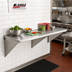 Thumbnail image #2 for Eagle Group Wall-Mount Stainless Steel Work Table with Box Marine Edge, 60 x 30 Inches, 14-Gauge Top