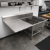 Thumbnail image #2 for John Boos Pro-Bowl 2-Compartment Platter Sink with Left Drainboard, 62-3/16 Inch W x 36-1/2 Inch D x 43 Inch H