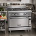 Thumbnail image #2 for Vulcan V Series 36-Inch Heavy Duty Commercial Gas Range with 6 Open Burners and Convection Oven