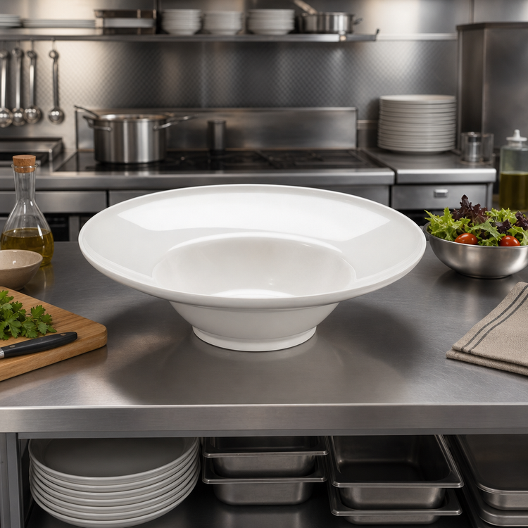 Product image #2 for American Metalcraft Endurance 270 oz. 17 Inch Round White Melamine Bowl