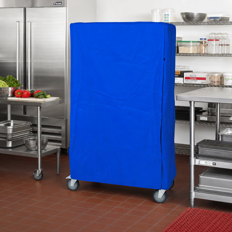 Product image #2 for Quantum 400 Denier Blue Nylon Wire Cart Cover with Zipper Flap, 24 x 60 x 63 Inches
