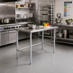 Thumbnail image #2 for Sapphire Manufacturing SMTO-1848G 48 x 18 in Stainless Steel Work Table, 18-Gauge 400 Series Top, Galvanized Open Base