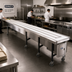 Thumbnail image #2 for Dinex DXIESB16 16-Foot Tray Make-Up Band Belt Conveyor