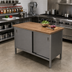 Thumbnail image #2 for John Boos EBSW7-3048 48-Inch x 30-Inch Enclosed Base Wood Top Work Table with Sliding Doors