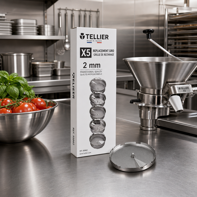 Product image #2 for Tellier 2 mm Food Mill Replacement Grid for X5