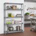 Thumbnail image #2 for Eagle Valu-Master 4-Tier Wire Add-On Shelving Unit, 48W x 18D x 74H, Pewter Gray Epoxy