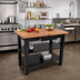 Thumbnail image #3 for John Boos Appalachian Red Oak Country Work Table with Slatted Undershelf, 36 x 25 Inches, 1-1/2 Inch Thick Top
