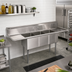 Thumbnail image #2 for John Boos E-Series 3-Compartment Commercial Sink with Left & Right Drainboards, 90 Inch Wide