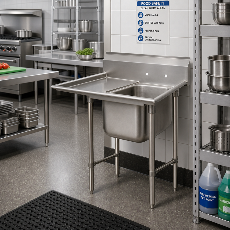 Product image #2 for Advance Tabco Special Value Regaline Single-Compartment Sink with Left-Hand Drainboard