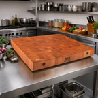 Thumbnail image #2 for John Boos Boos Block CHYBBIT7-2425 End-Grain American Cherry Island Countertop, 24 x 25 x 7 in., Flat Top