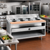 Thumbnail image #2 for La Rosa Gas Wet Hot Food Table, 72 Inch x 28 Inch, 5 Openings, Cabinet Base
