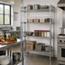 Thumbnail image #2 for Quantum 4-Shelf Stationary Wire Shelving Starter Kit, 72 x 12 x 54 Inch, Chrome Plated