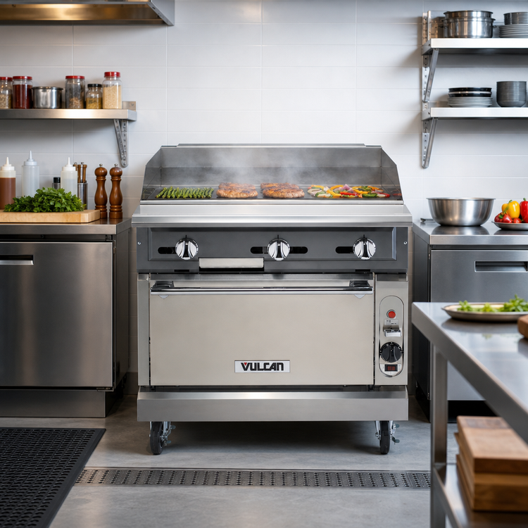 Product image #3 for Vulcan V Series 36-Inch Heavy Duty Gas Range with Griddle and Convection Oven