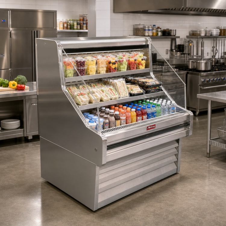 Product image #2 for Howard-McCray 35E Series 51-Inch Self-Contained Stainless Steel Impulse Open Merchandiser