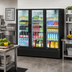 Thumbnail image #3 for Turbo Air Super Deluxe 3-Section Glass Door Refrigerated Merchandiser, 70.5 Cu. Ft., Self-Contained Bottom Mount
