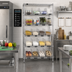 Thumbnail image #2 for Quantum 36-Inch x 18-Inch x 74-Inch Stationary Wire Shelving Bin Storage System with 24 Clear Bins