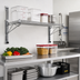 Thumbnail image #2 for Eagle Group Adjustable Post Wire Wall Mount Prepackaged End Unit for 18-Inch Deep Wire Shelving, Chrome Plated