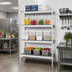 Thumbnail image #2 for Fermostock 4-Tier Polymer Shelving Unit Expansion Kit, 83 Inch H x 35 Inch W x 22 Inch D, Add-On Unit