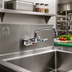Thumbnail image #2 for Advance Tabco Lead-Free Backsplash-Mounted Faucet with 10-Inch Swing Spout, 4-Inch Centers