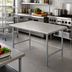 Thumbnail image #2 for Eagle Group Deluxe Series 48-Inch W x 36-Inch D Flat Top Stainless Steel Work Table with Galvanized Tubular Base