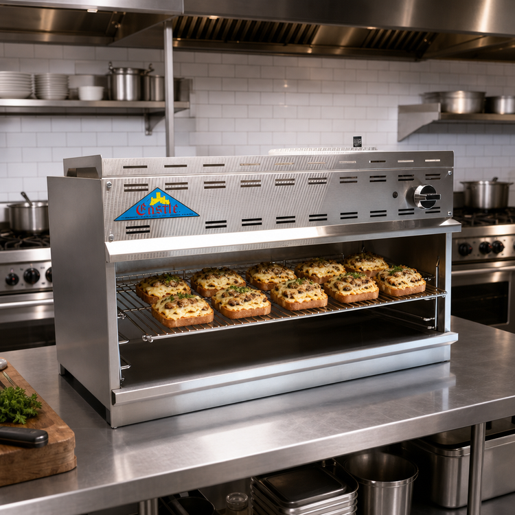 Product image #2 for Comstock-Castle 60-Inch Countertop Gas Cheesemelter with Infrared Burners and 3-Position Rack
