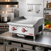 Thumbnail image #2 for Omcan USA 24-Inch Countertop Natural Gas Griddle, 60,000 BTU, Manual Controls, Stainless Steel