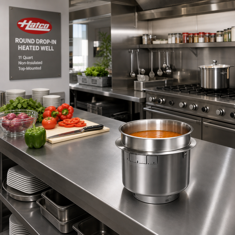 Product image #2 for Hatco Round Drop-In Heated Well, 11 Quart, Non-Insulated, Top-Mounted