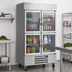 Thumbnail image #2 for Beverage-Air Horizon Series Two-Section Half-Glass Door Reach-In Refrigerator, 40.2 Cu. Ft., Bottom Mount, Stainless Steel