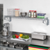 Thumbnail image #2 for Quantum Wall-Mount Cantilever Wire Shelf, 72 x 14 Inches, Chrome-Plated