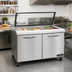 Thumbnail image #2 for Continental Refrigerator SW48N18M-HGL Mighty Top 48-Inch Two-Section Sandwich Unit Refrigerator with Hinged Glass Lid