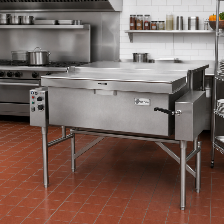 Product image #2 for Classic 24-Gallon Electric Manual Tilting Skillet, 9-Inch Deep, Floor Mounted