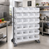 Thumbnail image #2 for Quantum Double-Sided Rail Rack Kit with 12 Rails and 48 Clear Bins