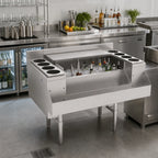 Thumbnail image #2 for John Boos Slim-Line UBJB-2736-CP7 36-Inch Stainless Steel Casino Jockey Box Ice Bin/Cocktail Unit with 7-Circuit Cold Plate