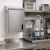 Thumbnail image #2 for Advance Tabco Stainless Steel Wall-Mount Chemical Storage Cabinet, 24 Inch W x 15 Inch D, Left-Hinged Door and Fixed Shelf