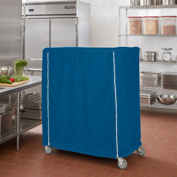 Product image #2 for Metro 48 x 24 x 62 Inch Marine Blue Denier Nylon Cart Cover with Velcro Fastener