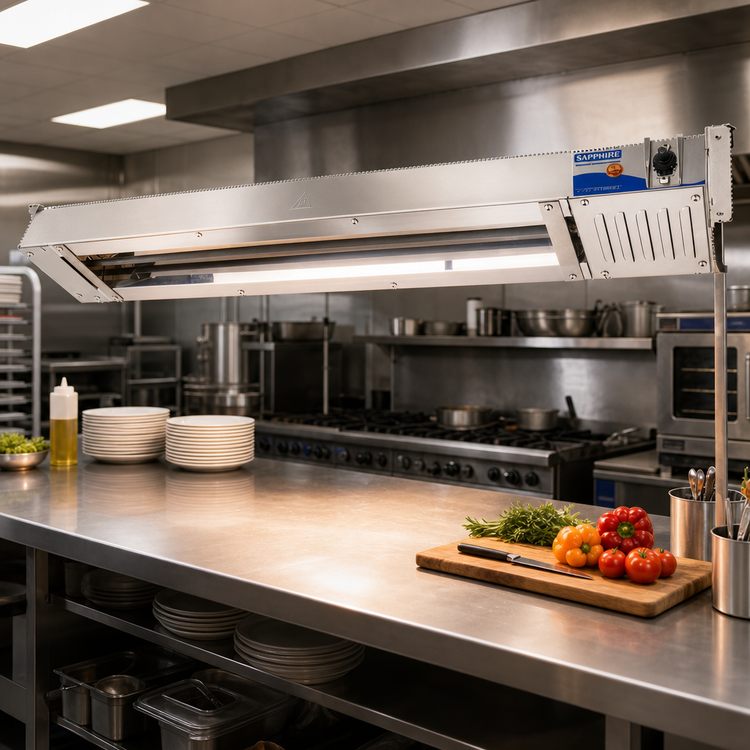 Product image #2 for Sapphire 72-Inch Electric Unlighted Stainless Steel Strip Warmer
