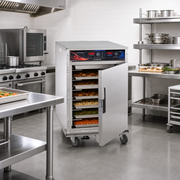 Product image #2 for Cres Cor Roast-N-Hold AquaTemp Half-Size Mobile Cook and Hold Convection Oven, 208V, 3-Phase