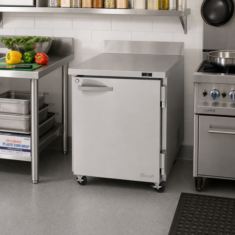 Product image #2 for Turbo Air PRO Series 1-Section Worktop Freezer with Solid Door, 27-1/2 Inches Wide, 6.8 Cu. Ft.