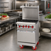 Thumbnail image #2 for American Range 24-Inch Green Flame Gas Range with 4 Open Burners, Storage Base, and Back Riser Shelf