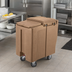 Thumbnail image #3 for Cambro SlidingLid Tall Mobile Ice Caddy with Sliding Lid, 175 lb. Capacity, Coffee Beige
