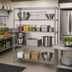 Thumbnail image #2 for Quantum Chrome Plated Stationary Wire Shelving Starter Kit, 72